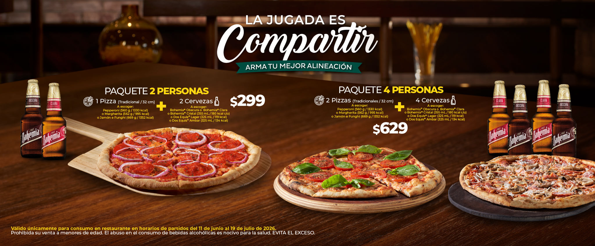 pizzas artesanalmente italianas